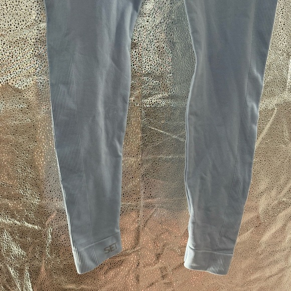 Set active light blue high rise seamless leggings M - Picture 4 of 11